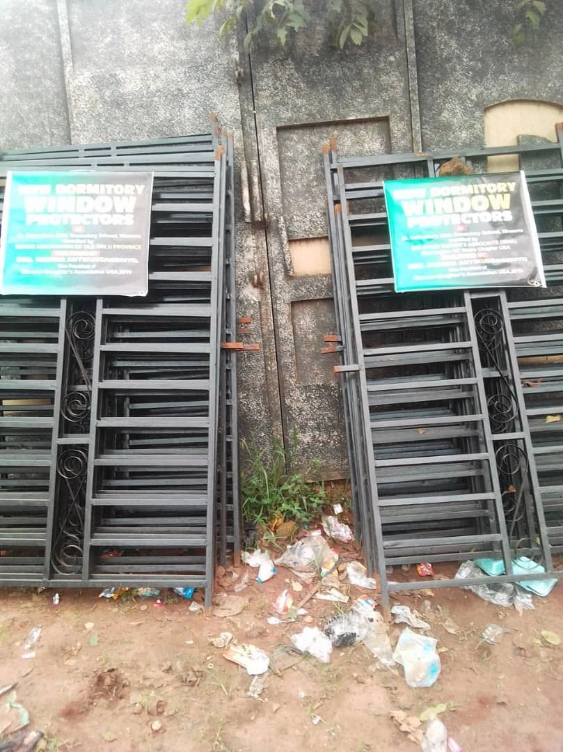 New Dormitory window protector installation